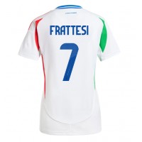 Echipament fotbal Italia Davide Frattesi #7 Tricou Deplasare European 2024 pentru femei maneca scurta